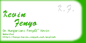 kevin fenyo business card